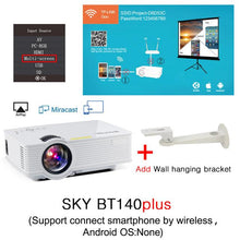 Load image into Gallery viewer, Projector SKY BT140 BYINTEK mini led for Home Theater HDMI (Optional Android Version Support Miracast/Airplay/Google play/APP