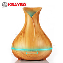 Load image into Gallery viewer, 400ml Aroma Essential Oil Diffuser Ultrasonic Air Humidifier with Wood Grain 7 Color Changing LED Lights for Office Home